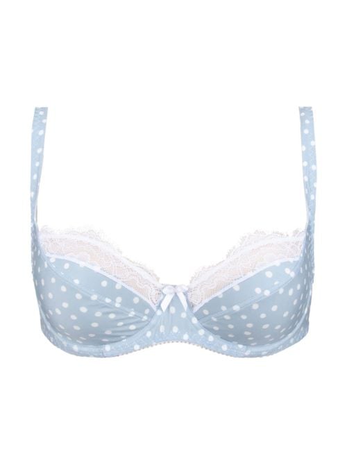 Pois Sixties reggiseno a balconcino, bleu sterling