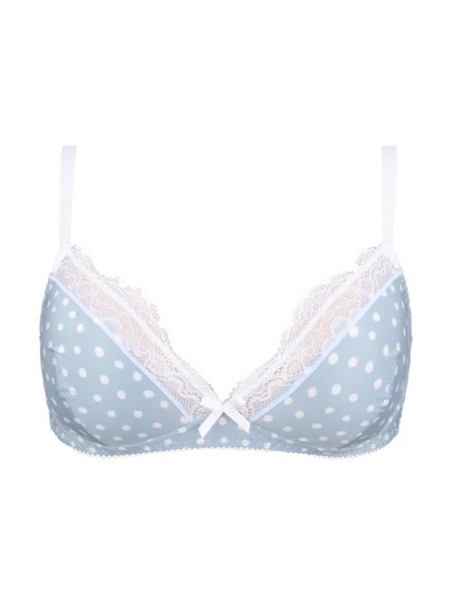 Pois Sixties non-wired bra, sterling bleu ANTIGEL