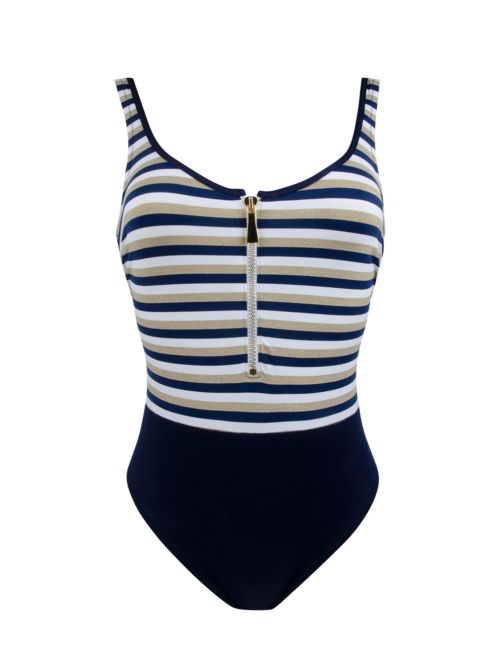 La Belle a bord swimsuit with zip ANTIGEL