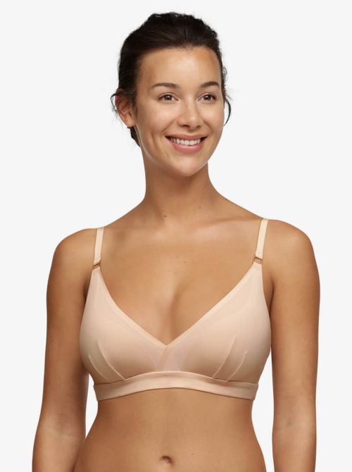 Pure Light wire free triangle bra, beige