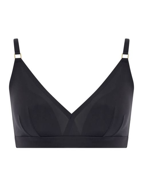 Pure Light wire free triangle bra, black