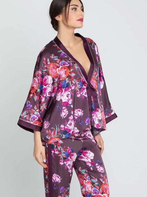Aveu en Fleurs kimono in seta