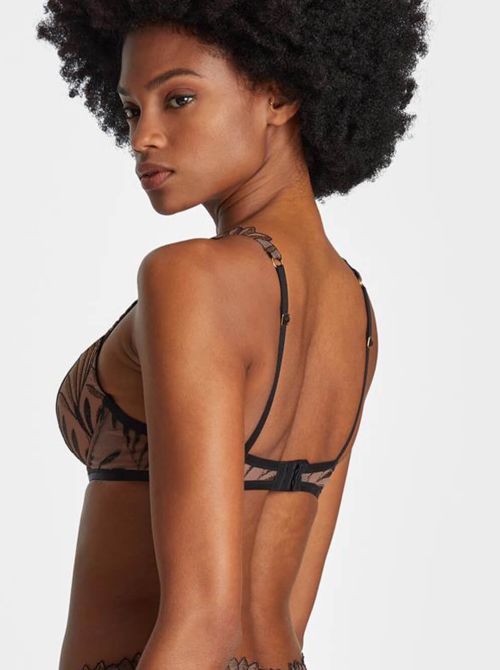 Sensory Illusion wired padded bra, golden leaves