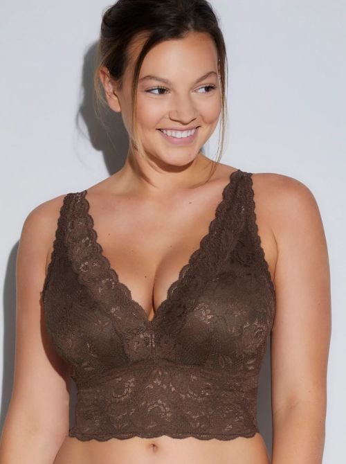 Never say never - Curvy Plungie bralette without underwire, uno color