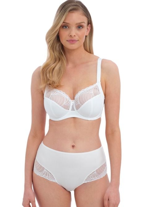 Adelle Uw Side Support Plunge Bra, white