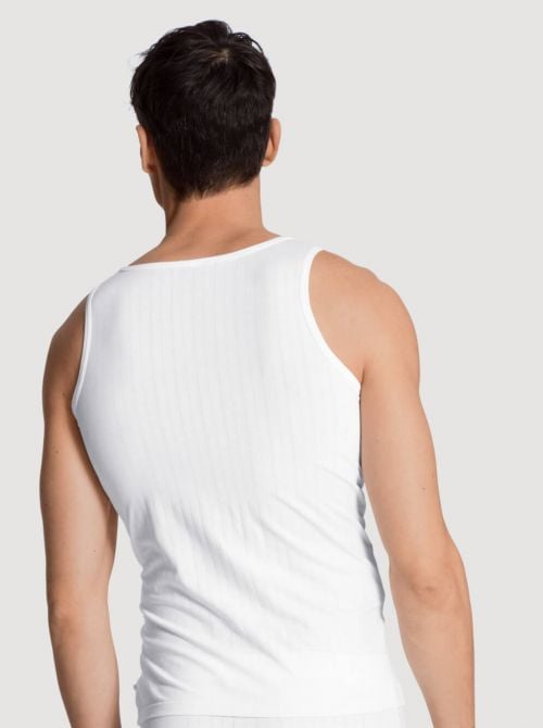Pure & Striped Canottiera, bianco