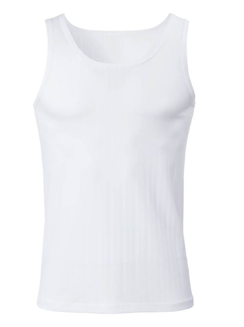 Pure & Striped Canottiera, bianco