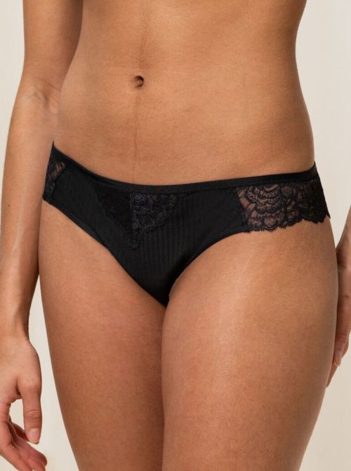 Peony Florale brazilian briefs, black