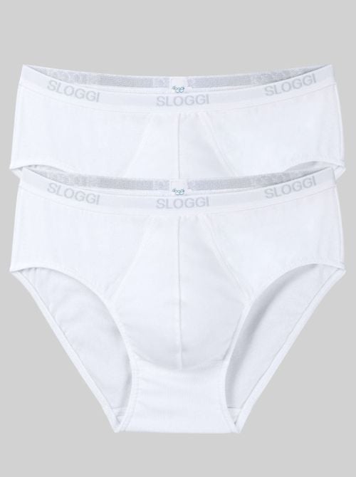 Sloggi Men Basic MIDI 2 Slip, bianco