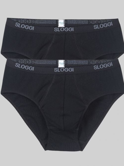 Sloggi Men Basic MIDI 2 Slip, nero SLOGGI