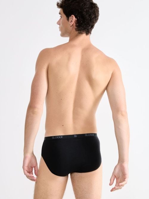 Sloggi Men Basic MIDI 2 Slip, nero