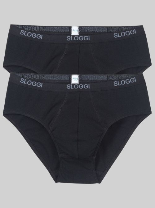 Sloggi Men Basic MIDI 2 Slip, nero