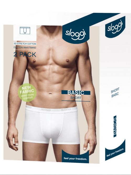 Sloggi Men Basic SHO 2 Boxer, bianco