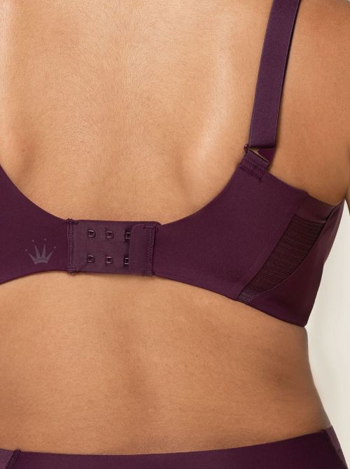 Flex Smart P non-wired bra with padding, aubergine