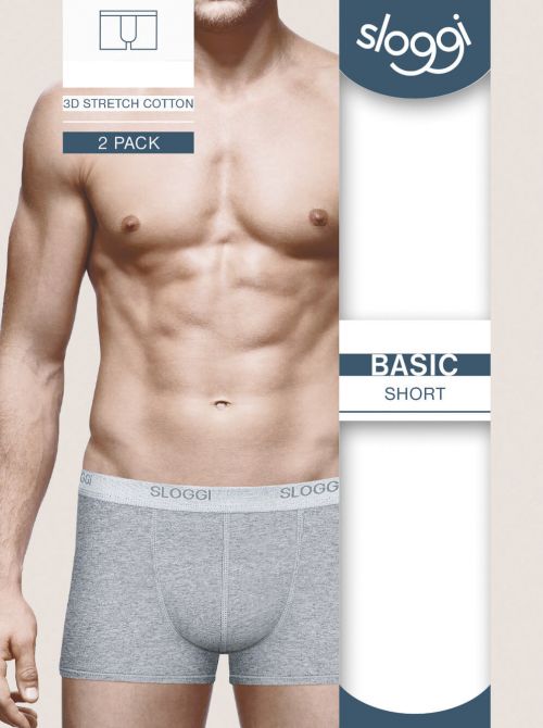 Sloggi Men Basic Sho 2 Boxer, grigio