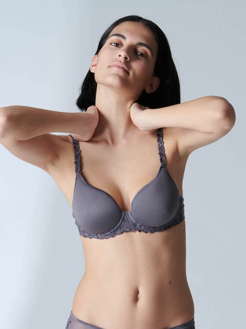 Andora Padded bra with Multiposition straps, pink grey SIMONE PERELE