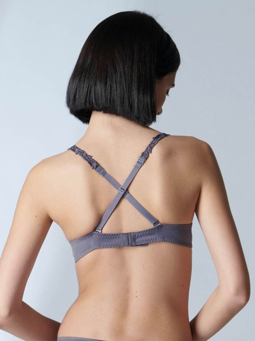 Andora Padded bra with Multiposition straps, pink grey
