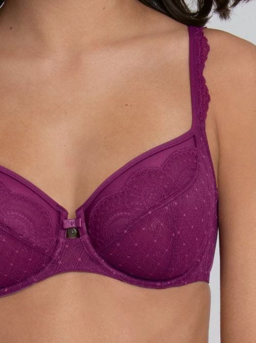 Selma Underwire Bra, purple wine