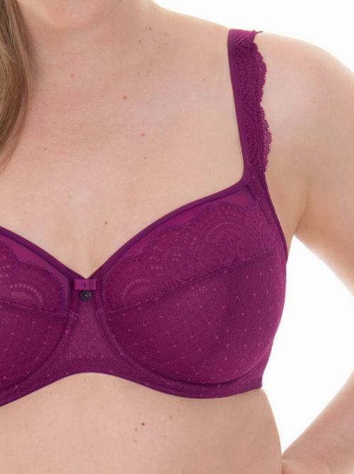 Selma Reggiseno con ferretto, purple wine ROSA FAIA