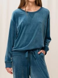 Velour Mix & Match maglia pigiama / tuta donna