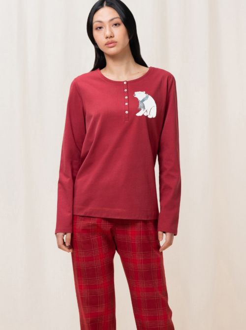 Pigiama donna Character, rosso