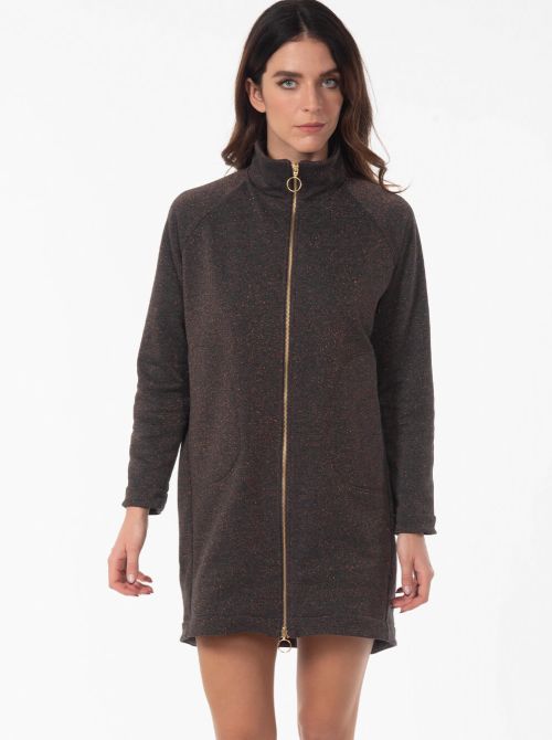 Comfy Shiny Sweatshirt, brown Valery