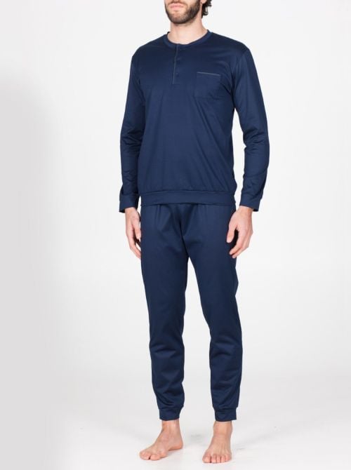 Lagonero Pigiama collo serafino, blue