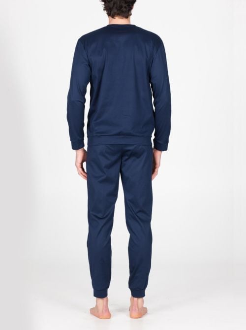 Lagonero Pigiama collo serafino, blue