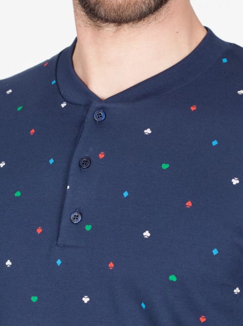 Davos Pigiama collo serafino, blue JULIPET