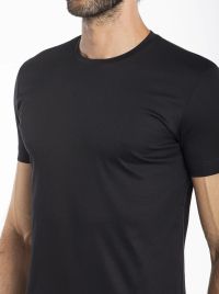 Ibice - Maglietta Girocollo in Doppia Maglia, nero