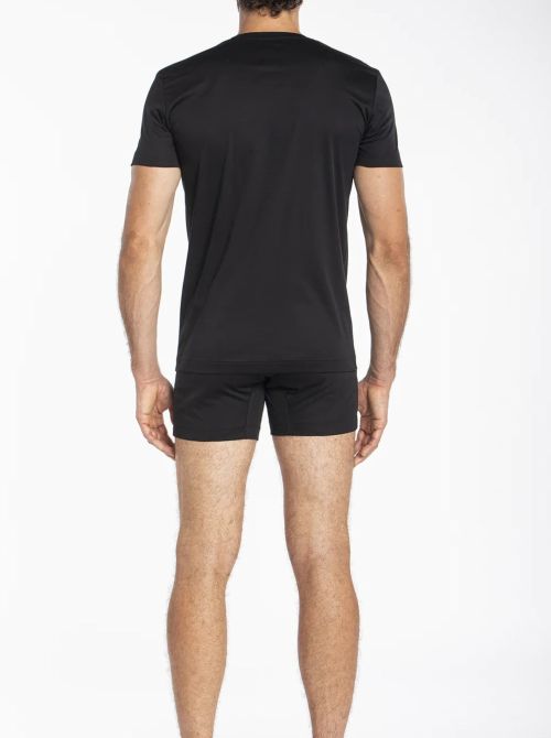 Ibice - Maglietta Girocollo in Doppia Maglia, nero