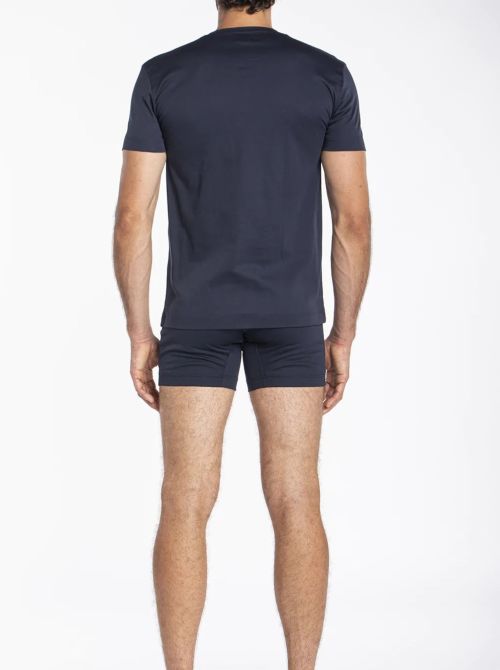 Ibice - Crew Neck T-Shirt in Interlock Cotton, blue