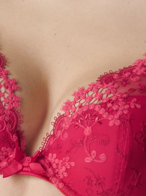 Wish Triangle push-up bra, ruby pink SIMONE PERELE