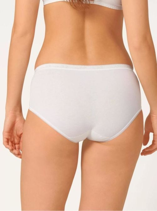 Sloggi Basic Midi 4 slip in cotone, bianchi