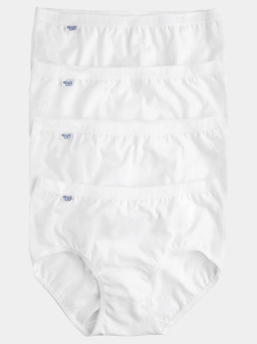 Sloggi Basic Midi 4 slip in cotone, bianchi