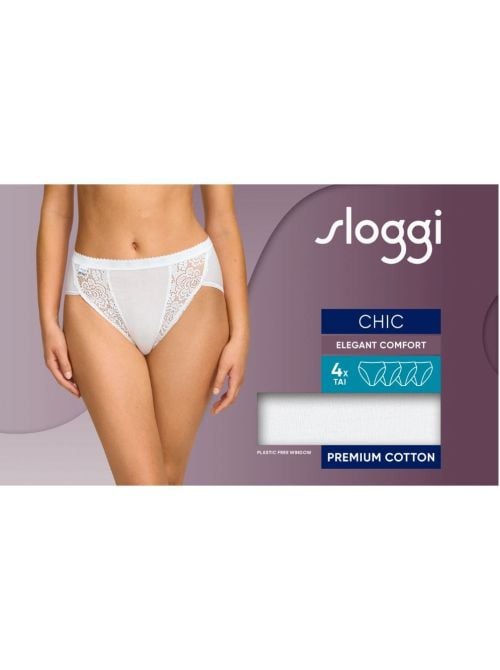Chic Tai confezione da 4 Slip bianchi
