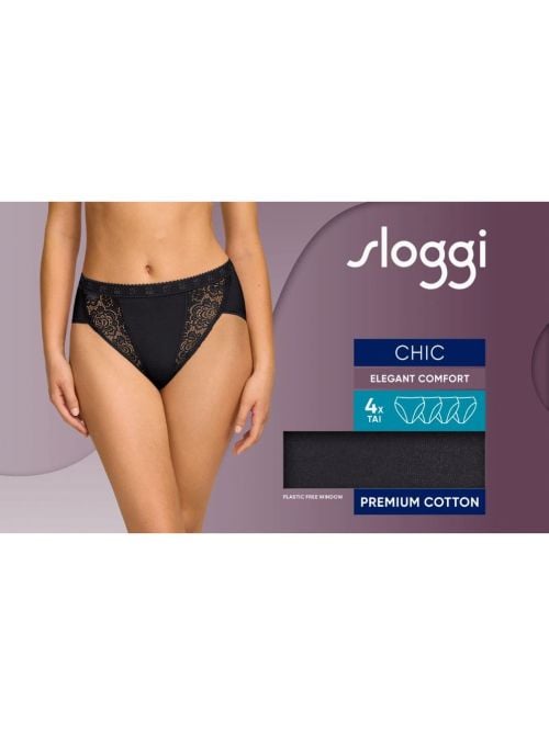 Chic Tai confezione da 4 Slip neri