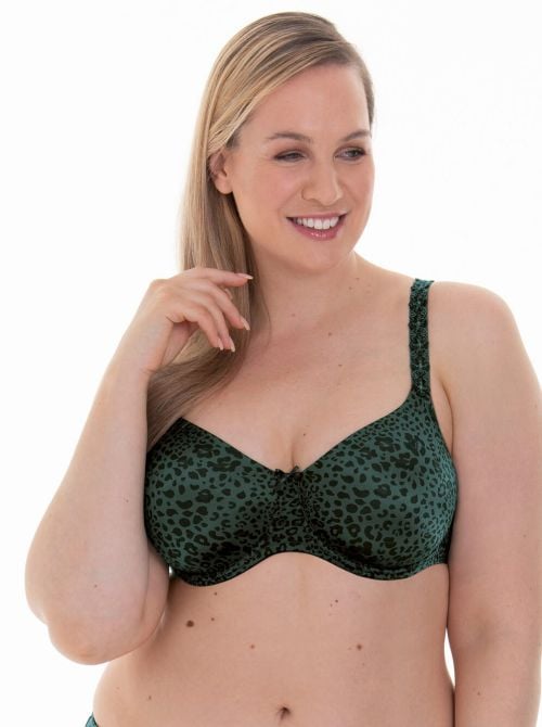 Joy reggiseno con ferretto coppe grandi, jungle ROSA FAIA