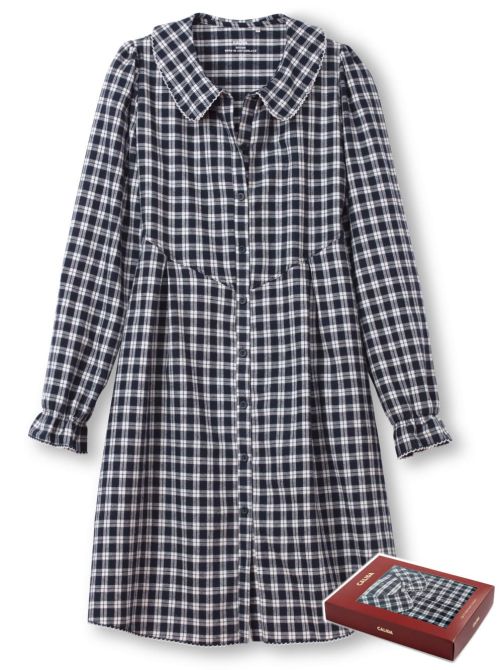 Camicia da notte provenzale in flanella CALIDA
