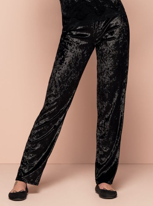 Antigel Velours en Fête velvet trousers, black ANTIGEL