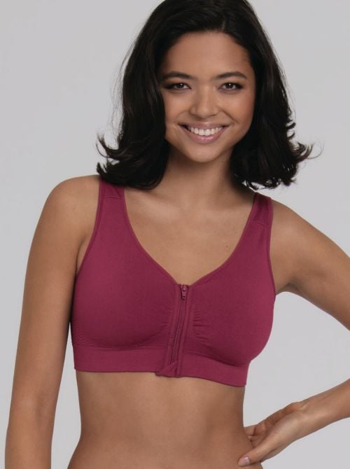 Lynn reggiseno per protesi con chiusura anteriore, rose wine ANITA CARE