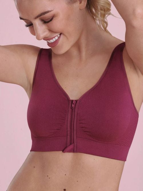 Lynn prosthetic bra with front closure, rose wine ANITA CARE