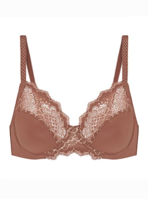 Caresse minimizer underwired bra, brun coco