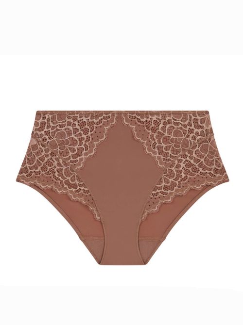Caresse Slip a vita alta, brun coco