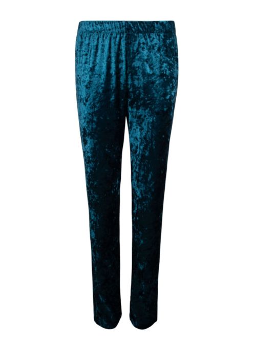 Antigel Velours en Fête velvet trousers, bleu canard