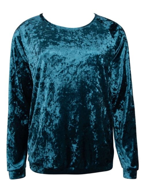 Antigel Velours en Fête maglia a manica lunga, bleu canard ANTIGEL