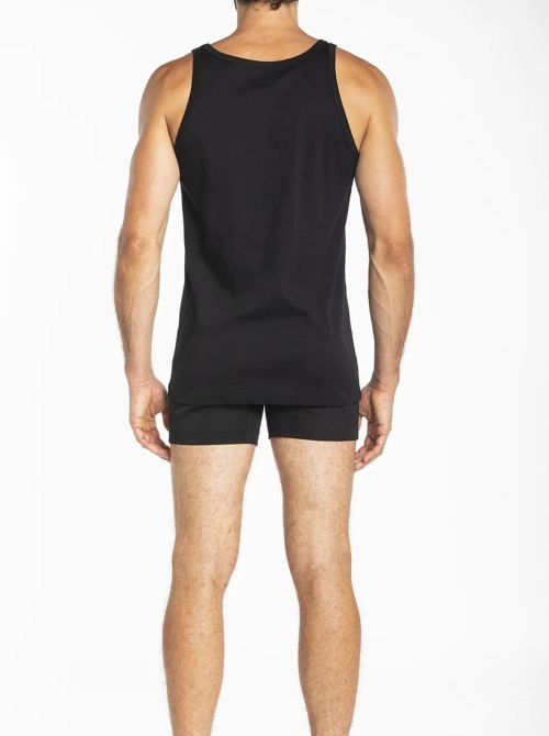 Inner - Canottiera Spalla Larga in Doppia Maglia, nero