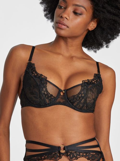 After midnight half cup wired bra, black AUBADE