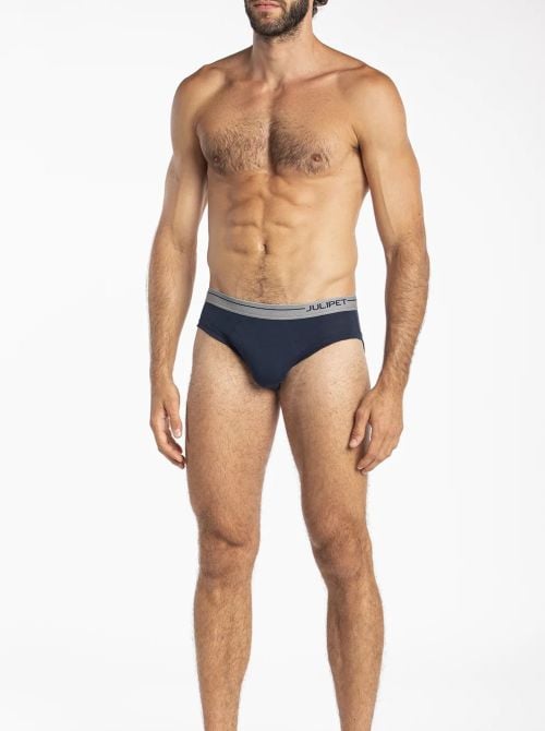 Ima - Slip Medio in Cotone Elasticizzato, blu