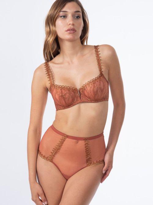 Arabian Night highwaist briefs, terracotta Valery Prestige